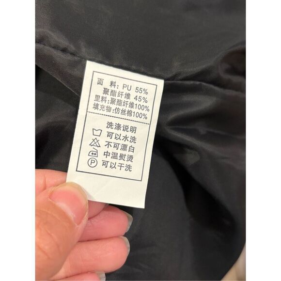 **SALE** Men's GXP Eagle Wings Full Zip Faux Leather Bomber Jacket Black Medium - Picture 8 of 8